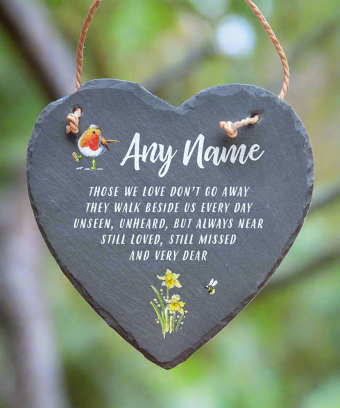 Any Name Slate Heart